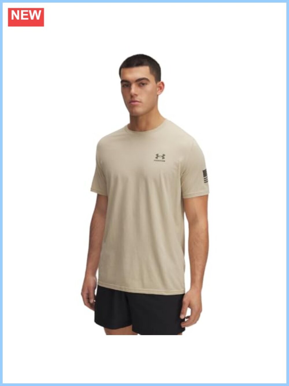 Under Armour Freedom Flag Short Sleeve T-Shirt Men's Regular Fit Cotton Blend